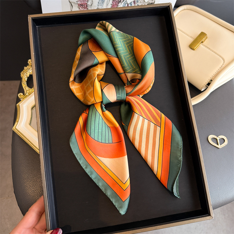 2026 New Geometry Print Silk S - Silk Tie Woven ulasan dan harga