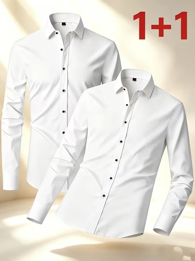 Spring/Autumn Wear Button Shir - Men'S Semi Formal Office Wear ulasan dan harga