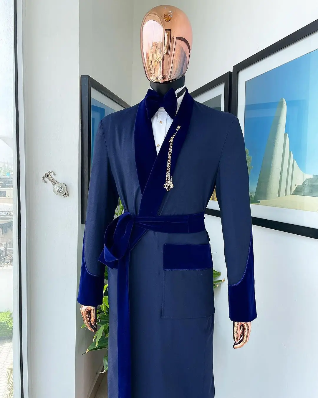 Tailor Made Royal Blue Men Sui - Men Formal Wear For Wedding ulasan dan harga