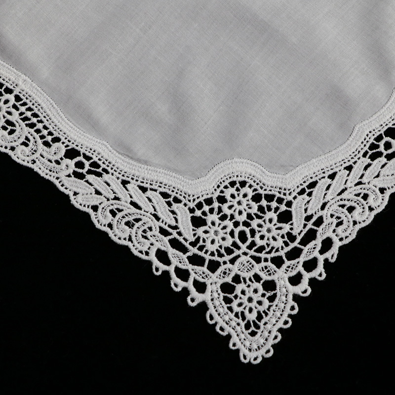 A009 White 100% cotton 10 Piec - Monogrammed Handkerchief ulasan dan harga