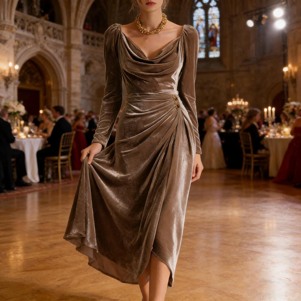Elegant Women's Dress Long Sle - Men'S Formal Wear For Wedding Guest ulasan dan harga